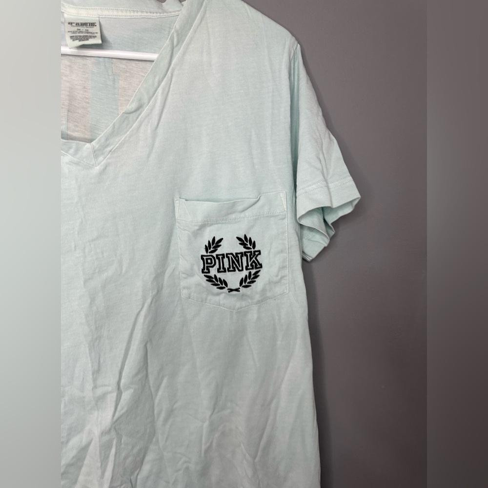 PINK Victoria's Secret Mint V-Neck Tee - Picture 4 of 12